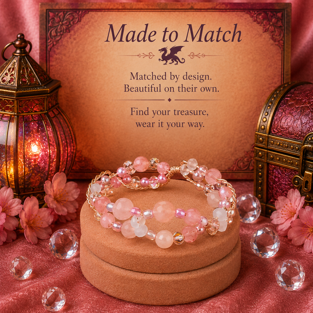 🌸 Rosé Garden Cuff Bracelet