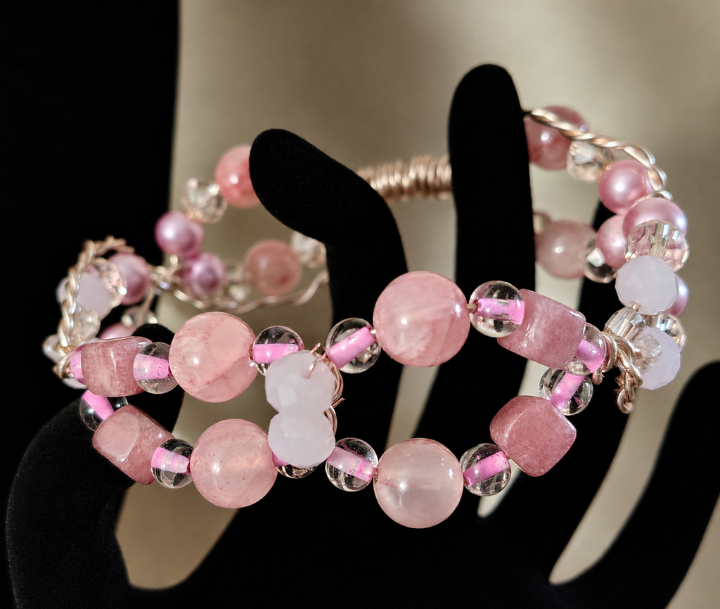 🌸 Rosé Garden Cuff Bracelet