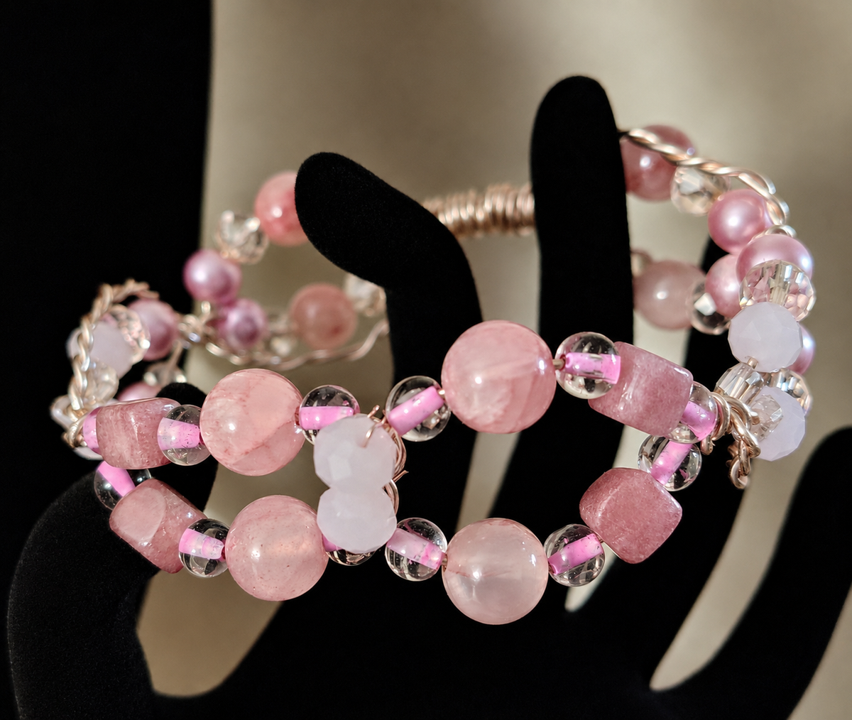 🌸 Rosé Garden Cuff Bracelet
