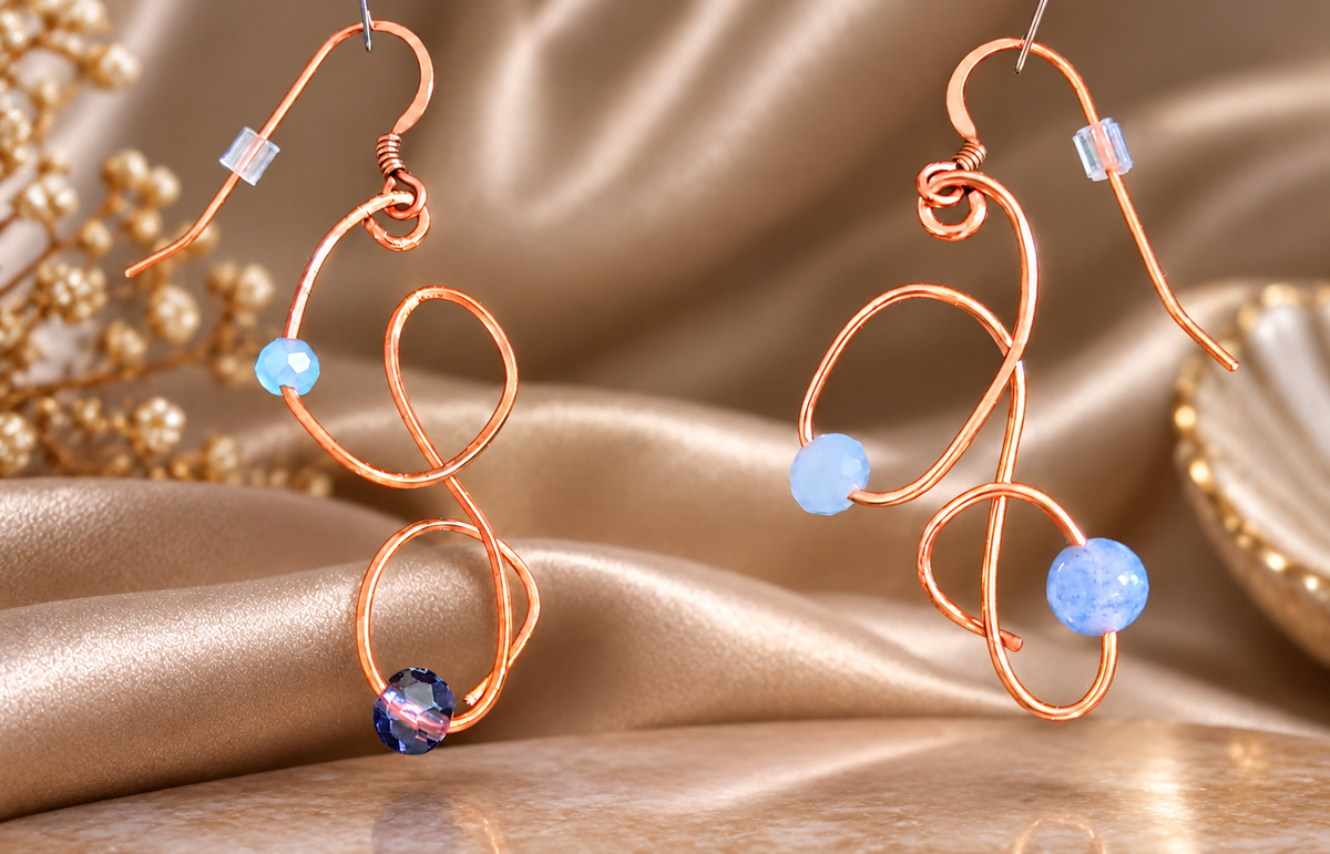 Gathered Blues Earrings