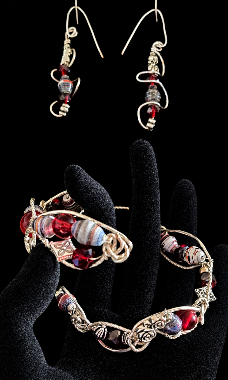 Crimson Twist Jewelry Set