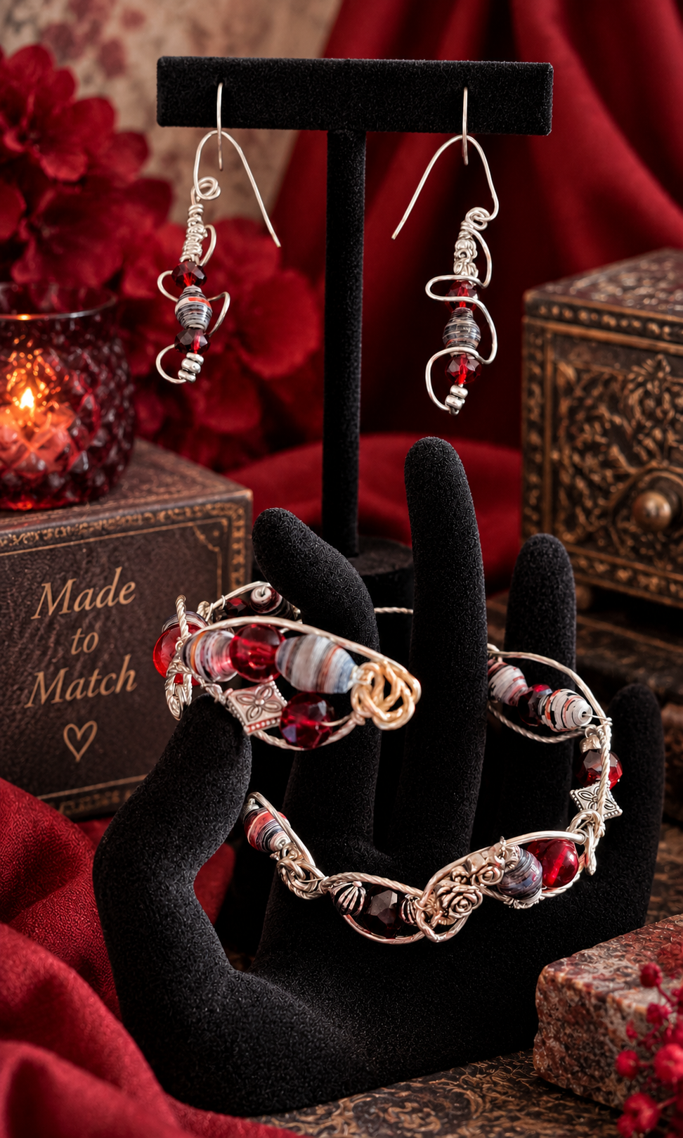 Crimson Twist Jewelry Set