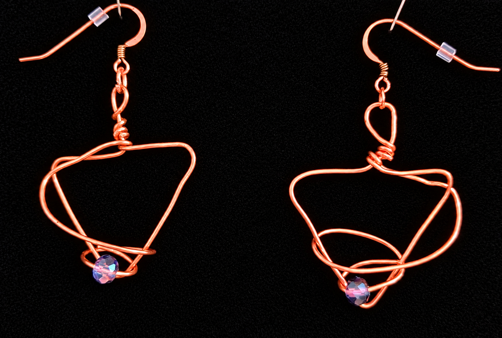Copper Prism Earrings