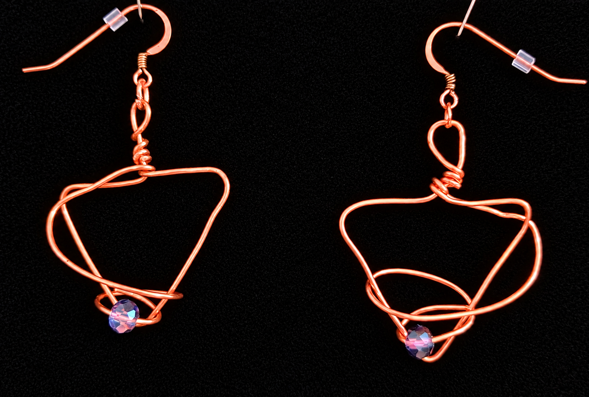 Copper Prism Earrings
