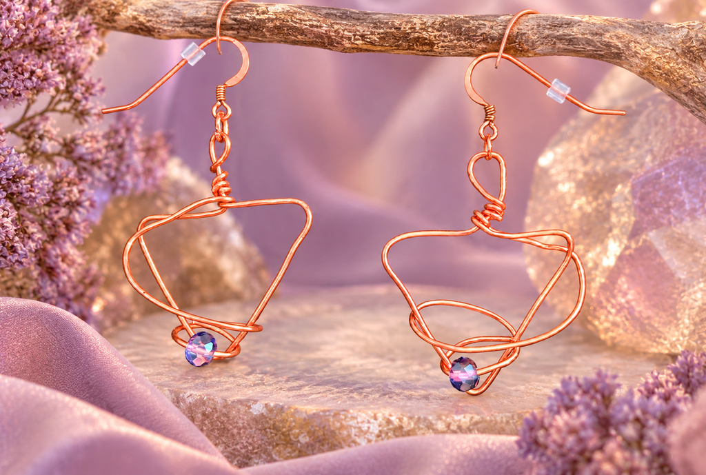 Copper Prism Earrings