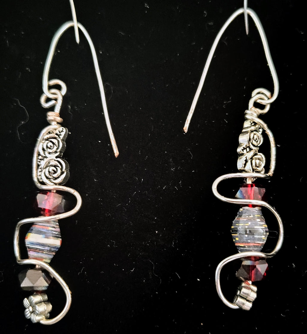 Crimson Twist Earrings