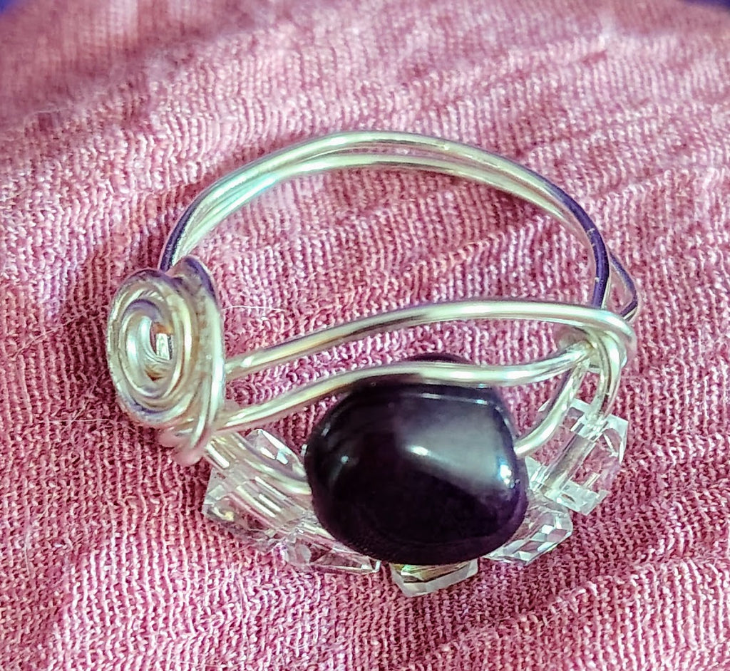 Amethyst Rose Ring