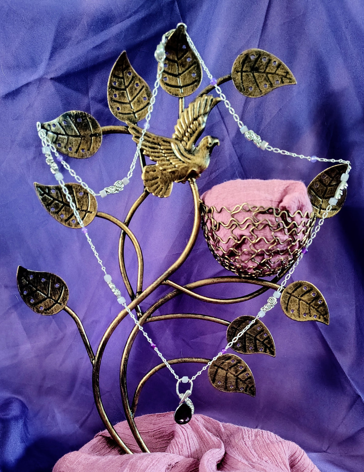 Amethyst Rose Necklace