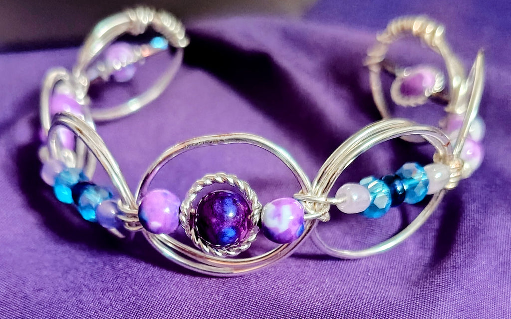 Between Violet and Blue Cuff Bracelet