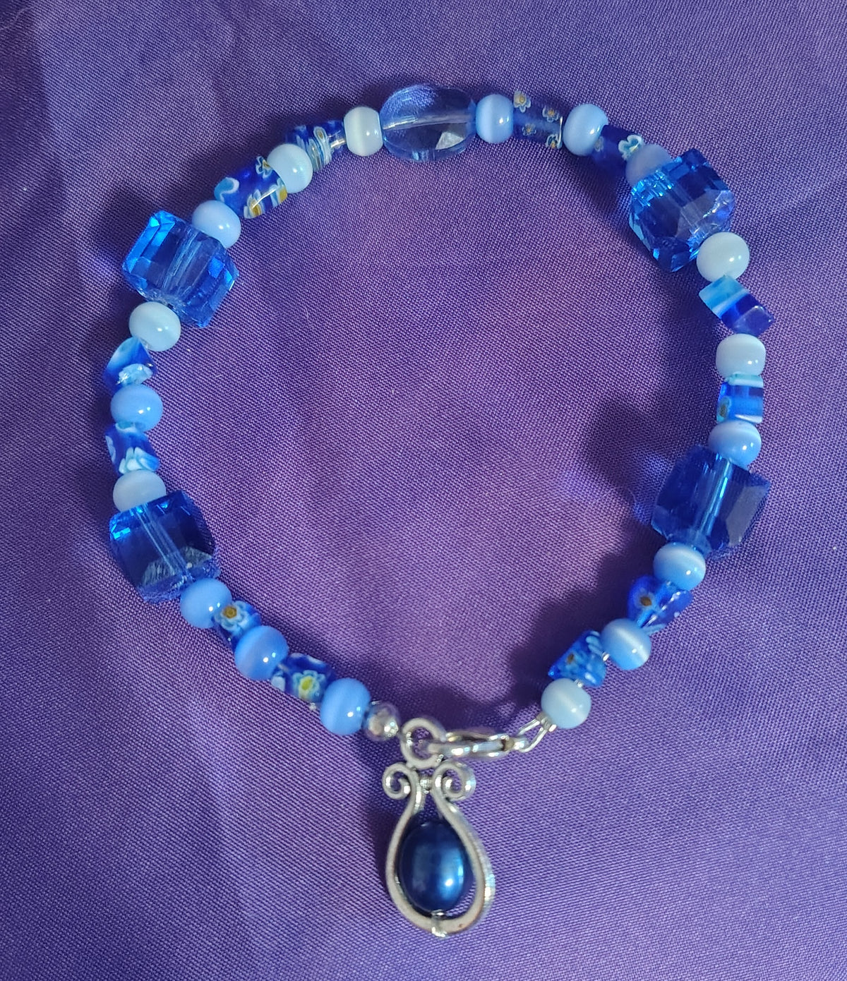 Blue Currents Charm Bracelet