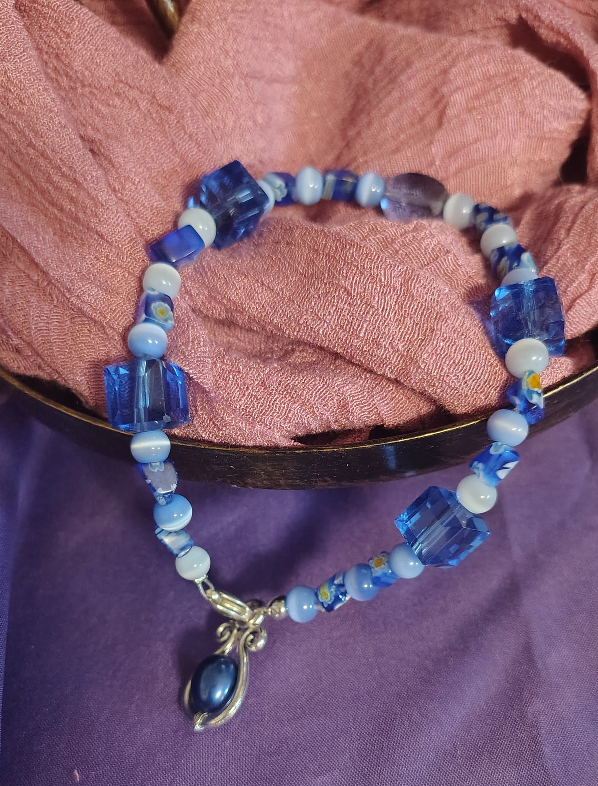 Blue Currents Charm Bracelet