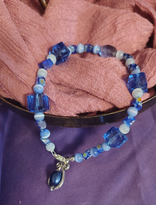 Blue Currents Charm Bracelet