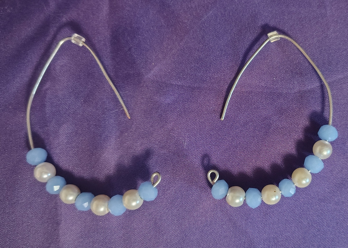 Blue Moon Heart Earrings