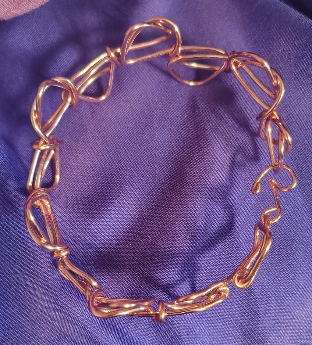Dragon's Chain - Sculpted Copper Bracelet
