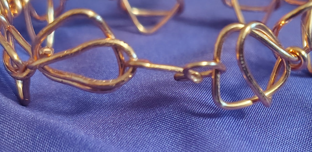 Dragon's Chain - Sculpted Copper Bracelet