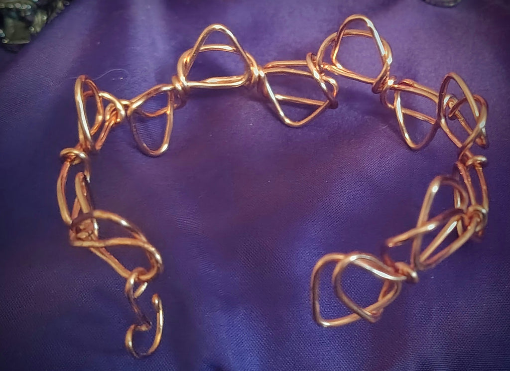 Dragon's Chain - Sculpted Copper Bracelet