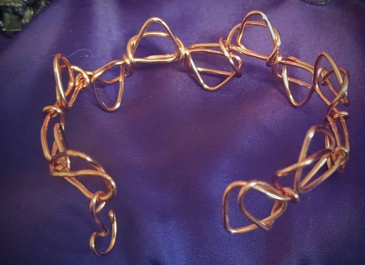 Dragon's Chain - Sculpted Copper Bracelet