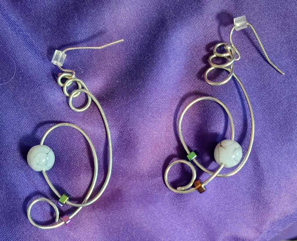 Silver Whorls Earrings