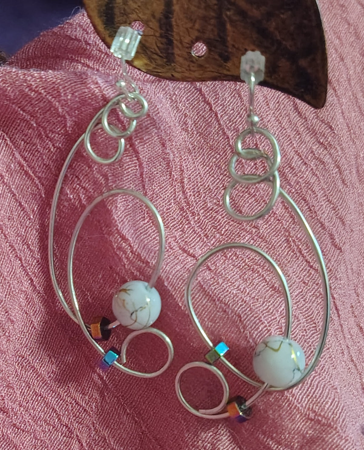 Silver Whorls Earrings