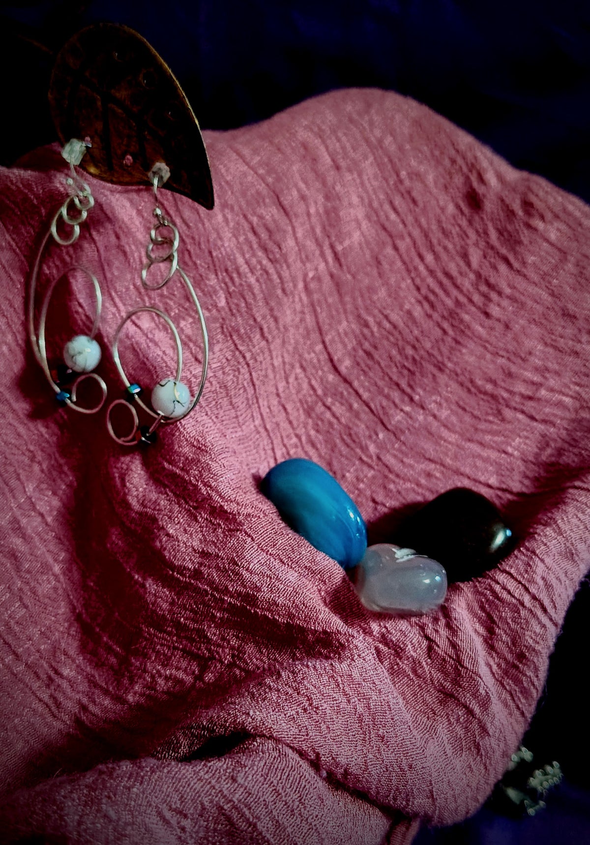 Silver Whorls Earrings