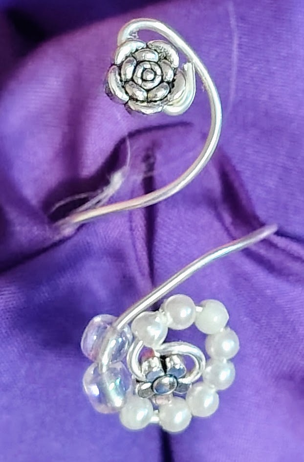 Moonlit Rose Spiral Ring
